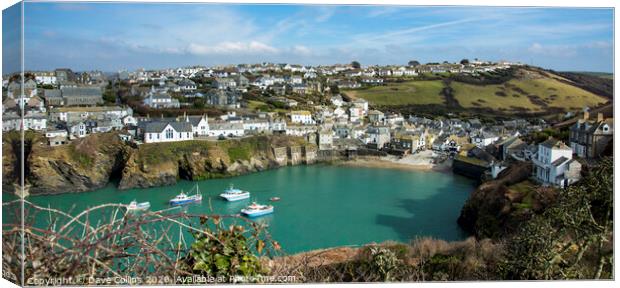 View of Port Issac, Cornwall, England Canvas Print by Dave Collins