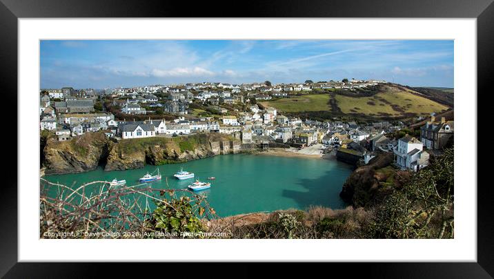 View of Port Issac, Cornwall, England Framed Mounted Print by Dave Collins