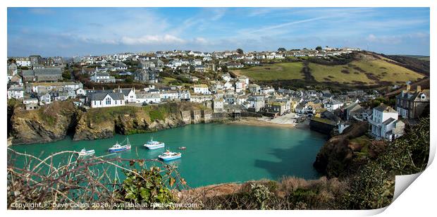 View of Port Issac, Cornwall, England Print by Dave Collins