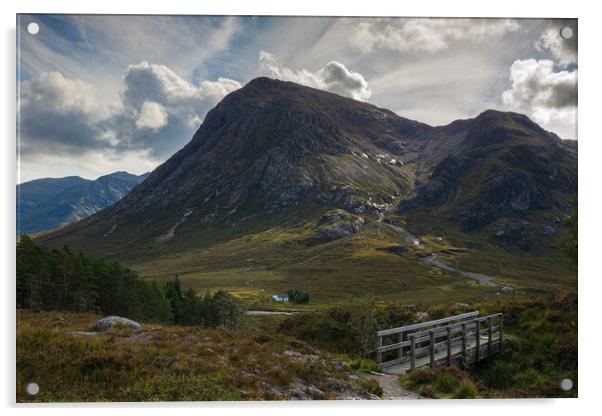 Buachaille Etive Mor. Acrylic by Tommy Dickson