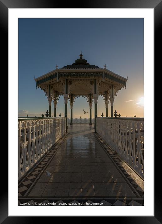 Brighton at Sunset Framed Mounted Print by Louise Wilden
