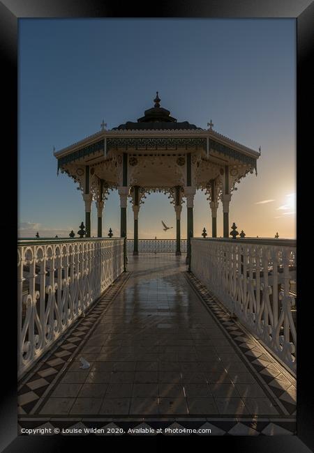 Brighton at Sunset Framed Print by Louise Wilden