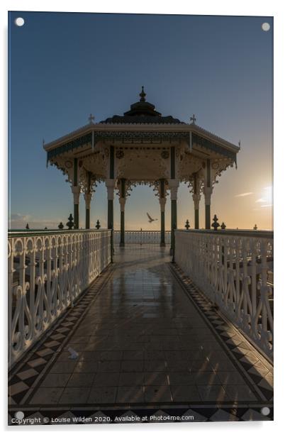 Brighton at Sunset Acrylic by Louise Wilden