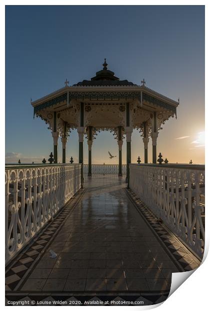 Brighton at Sunset Print by Louise Wilden