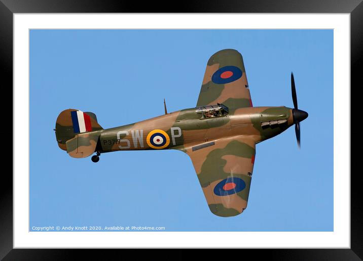 Hawker Hurricane Mk1  Framed Mounted Print by Andy Knott