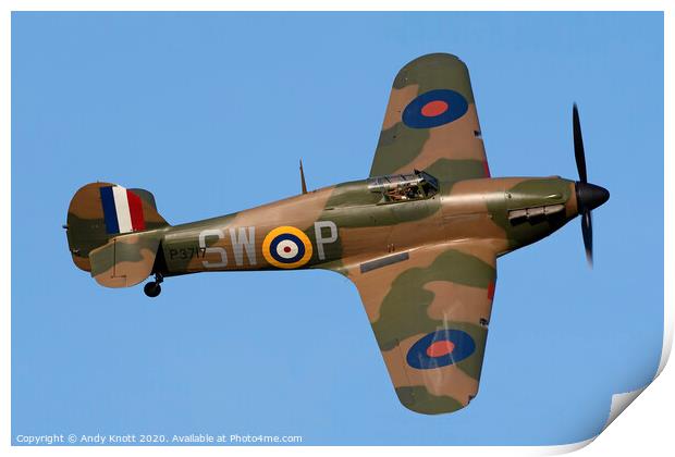 Hawker Hurricane Mk1  Print by Andy Knott