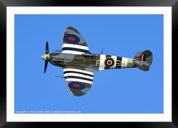 Supermarine Spitfire Mk Vb Framed Mounted Print by Andy Knott
