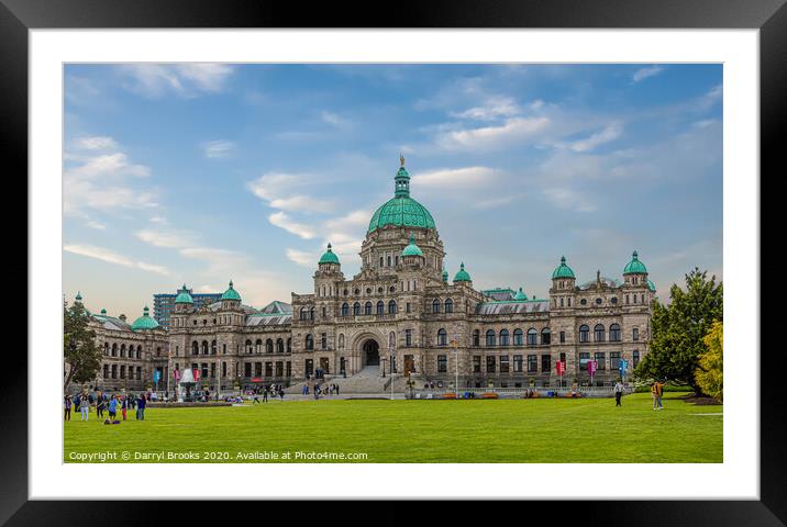 British Columbia Parliament Framed Mounted Print by Darryl Brooks