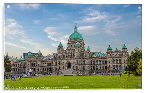 British Columbia Parliament Acrylic by Darryl Brooks