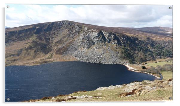 Guiness Lake in County Wicklow. Ireland Acrylic by John Biggadike