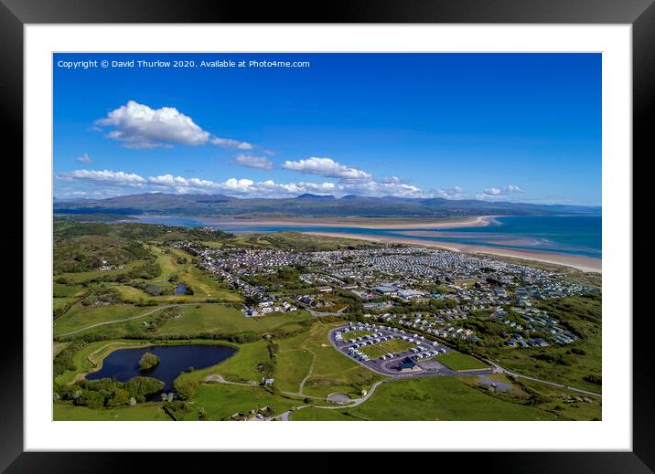 Morfa Bychan and Black Rock Sands in Snowdonia Framed Mounted Print by David Thurlow