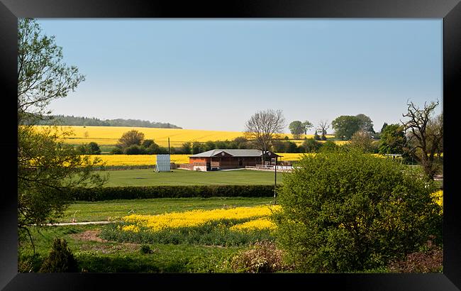 Oxfordshire Landscape Framed Print by Karen Martin