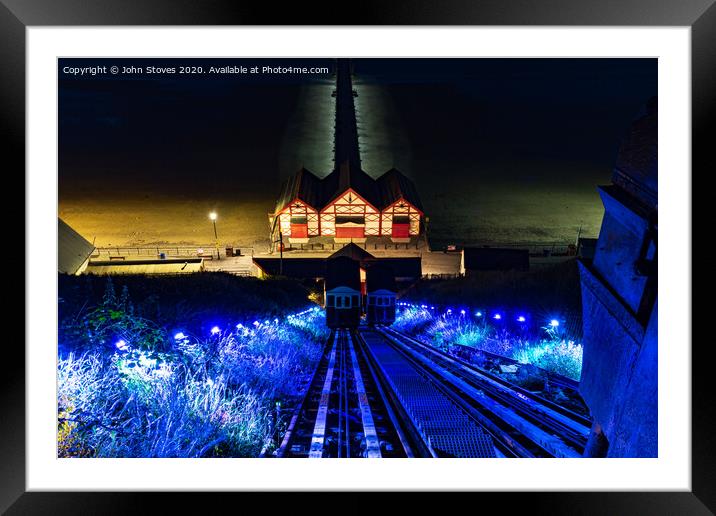 Saltburn By the Sea by Night Framed Mounted Print by John Stoves