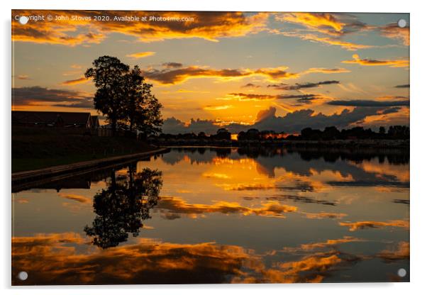 Sunset Reflection Acrylic by John Stoves