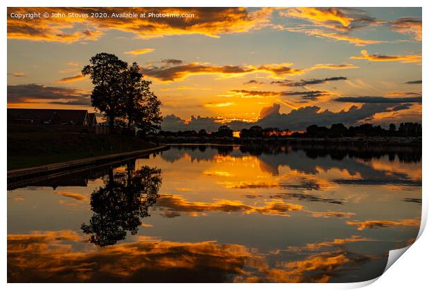 Sunset Reflection Print by John Stoves
