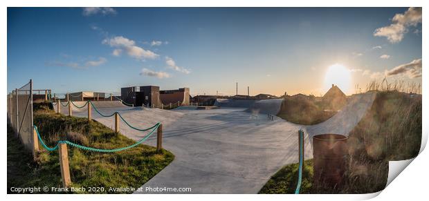 Skateboard area park in Thyboroen, Denmark Print by Frank Bach