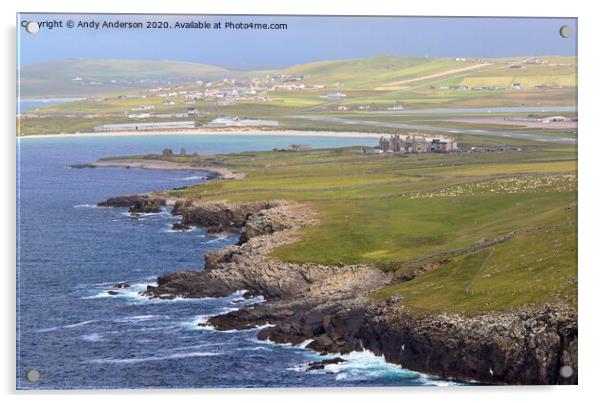 Shetland Rugged Coastline Acrylic by Andy Anderson