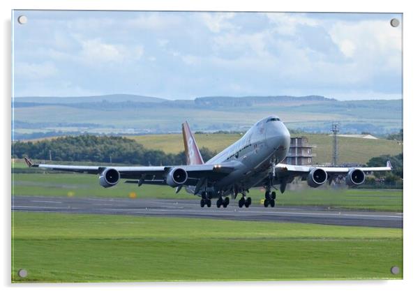 Boeing 747, Queen of the skies Acrylic by Allan Durward Photography