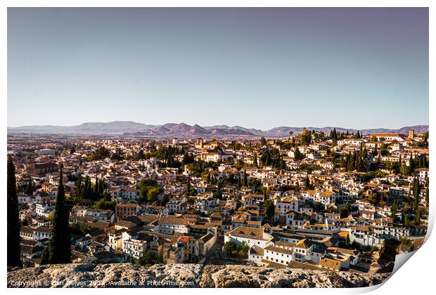 Majestic View of a Spanish Town Print by Ben Delves