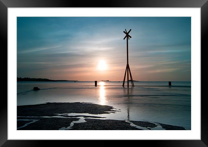 Sunset over Bay Framed Mounted Print by Keith Thorburn EFIAP/b