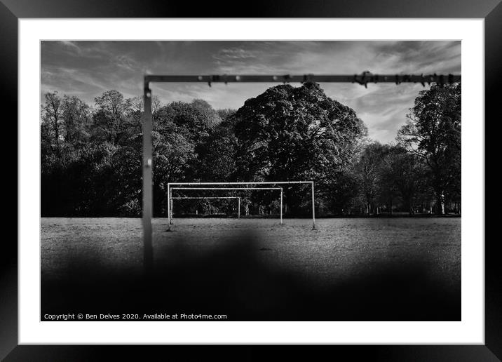 Geometric Play of Goals Framed Mounted Print by Ben Delves