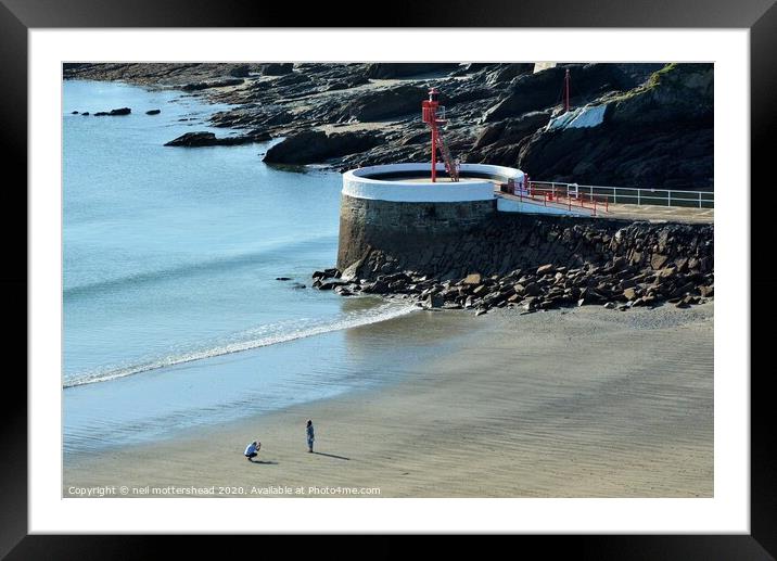 Say Cheese! - Photography on Looe beach. Framed Mounted Print by Neil Mottershead