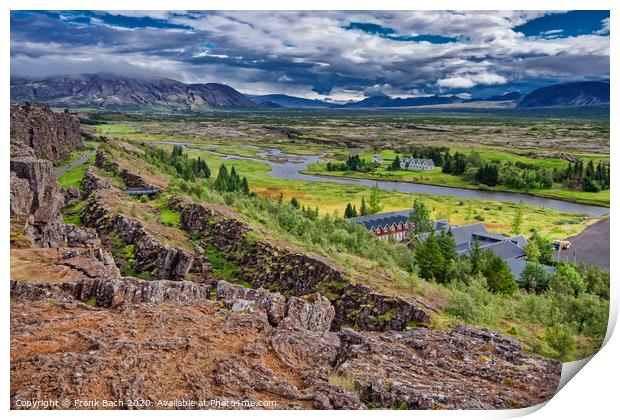 Thingvellir Golden circle National Monument in Iceland Print by Frank Bach