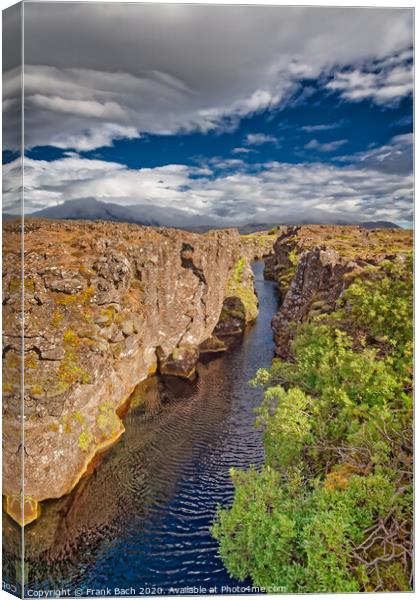 Thingvellir Golden circle National Monument in Iceland Canvas Print by Frank Bach