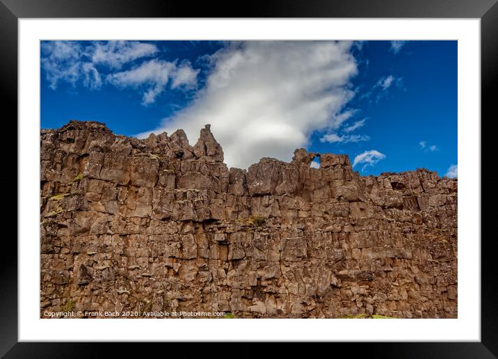 Thingvellir Golden circle National Monument in Iceland Framed Mounted Print by Frank Bach