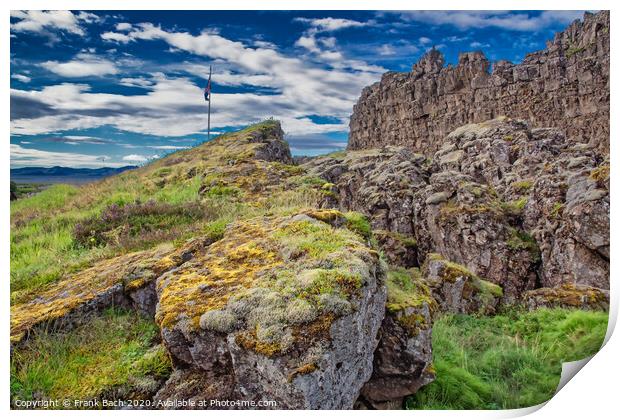 Thingvellir Golden circle National Monument in Iceland Print by Frank Bach