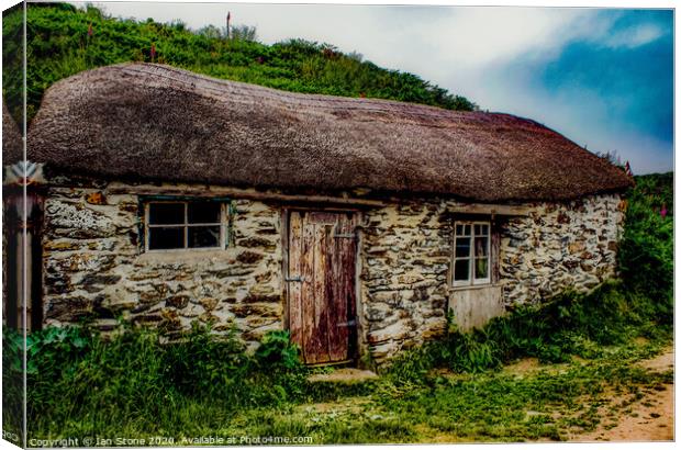 Old Fisherman’s cottage ,Prussia Cove  Canvas Print by Ian Stone