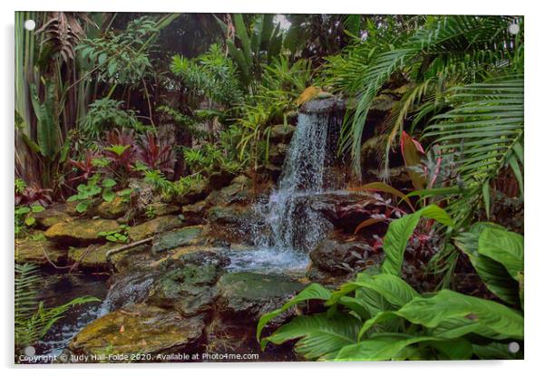 Hidden Tropical Treasure Acrylic by Judy Hall-Folde