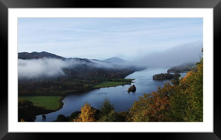 Queens view, Pitlochry.jpg Framed Mounted Print by Ann Callaghan