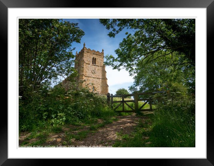 Ramblers Church - Walesby Framed Mounted Print by Peter Anthony Rollings