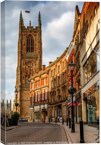 Derby Cathedral Quarter Canvas Print by Phill Thornton