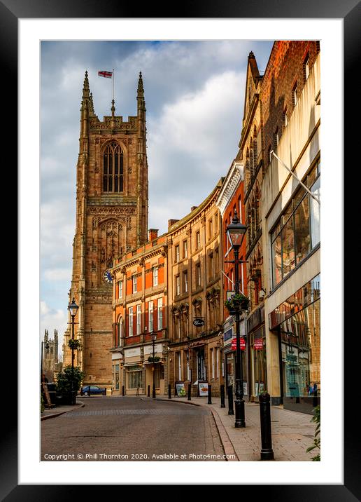 Derby Cathedral Quarter Framed Mounted Print by Phill Thornton
