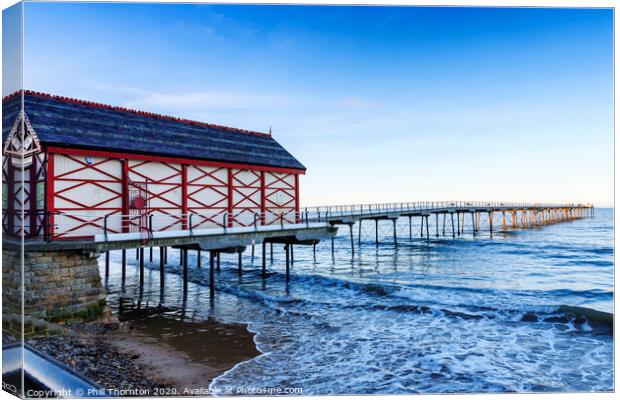 Saltburn-by-the-Sea Pier Canvas Print by Phill Thornton