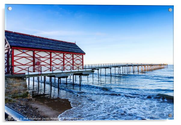 Saltburn-by-the-Sea Pier Acrylic by Phill Thornton