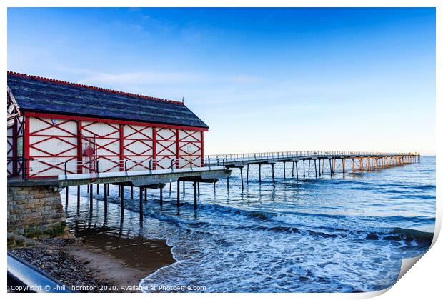 Saltburn-by-the-Sea Pier Print by Phill Thornton