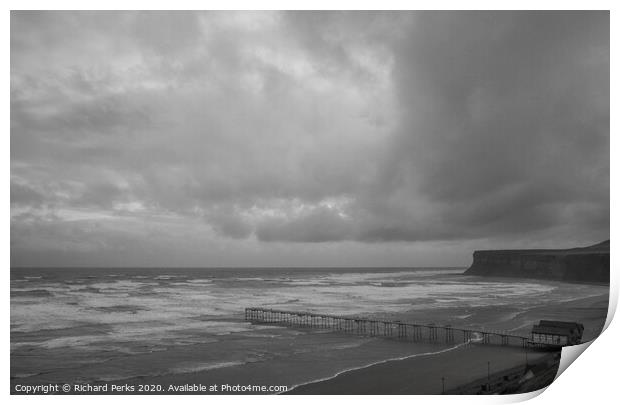 Wild and Rugged Saltburn Print by Richard Perks