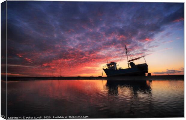 Wirral Sunset Canvas Print by Peter Lovatt  LRPS