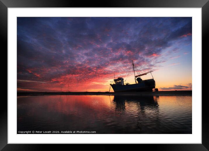 Wirral Sunset Framed Mounted Print by Peter Lovatt  LRPS