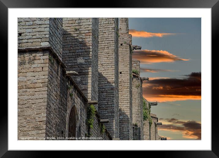Old Stone Columns and Walls in Barcelona Framed Mounted Print by Darryl Brooks