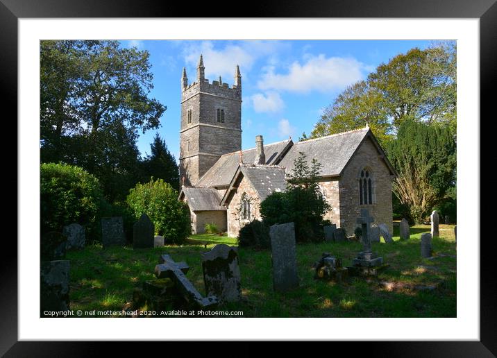 St Keyne Parish Church Framed Mounted Print by Neil Mottershead