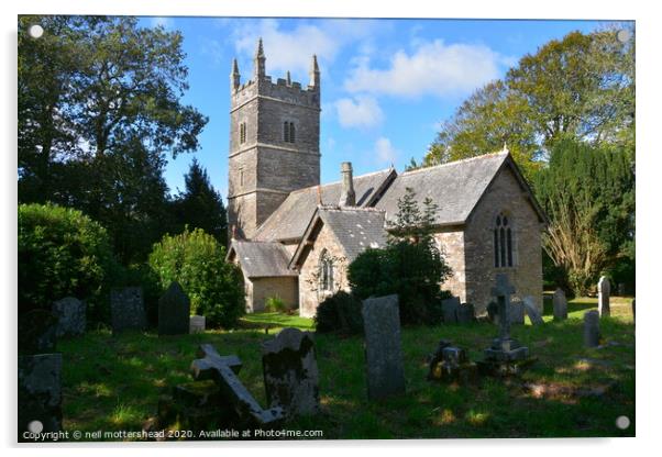 St Keyne Parish Church Acrylic by Neil Mottershead