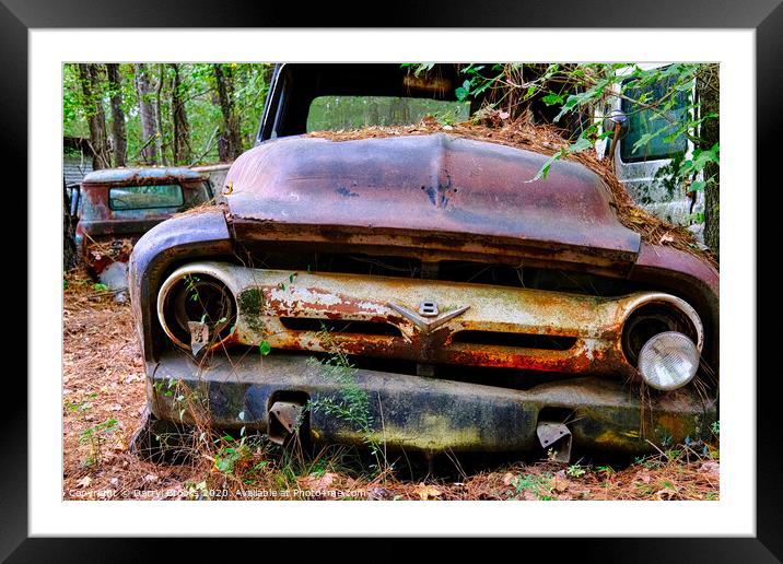 Old Rusty V8 Framed Mounted Print by Darryl Brooks