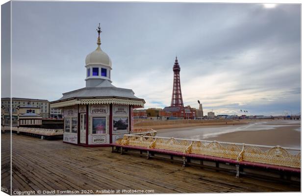 Blackpool -North Pier  Canvas Print by David Tomlinson