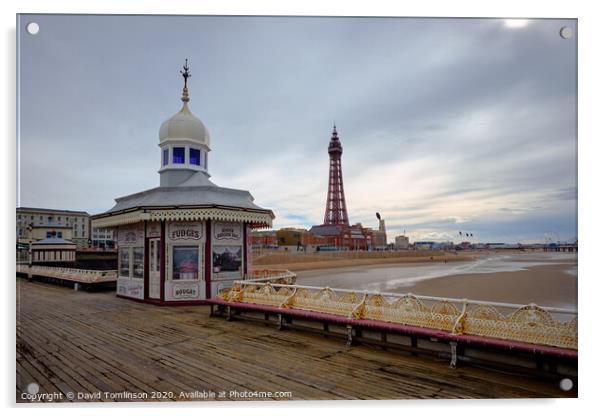 Blackpool -North Pier  Acrylic by David Tomlinson