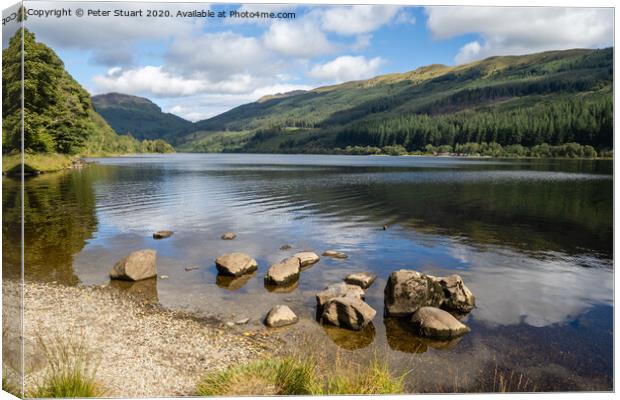 Loch Lubnaig on the Rob Roy way Canvas Print by Peter Stuart