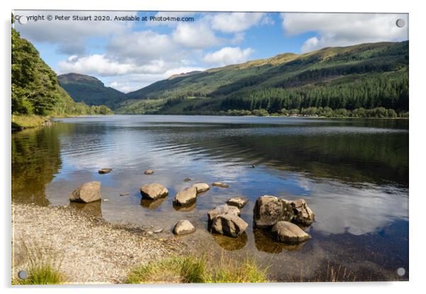 Loch Lubnaig on the Rob Roy way Acrylic by Peter Stuart